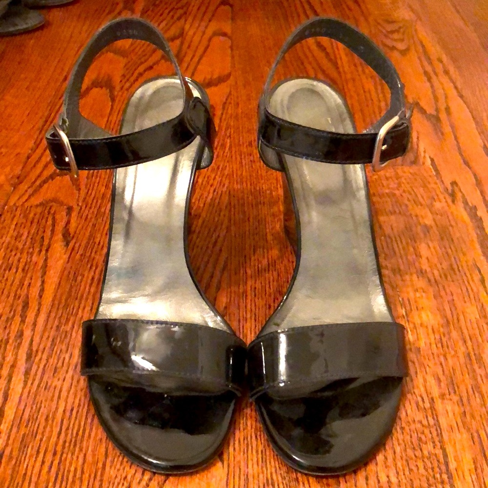 Stewart Weitzman • Wedge Sandals • Patent Leather
